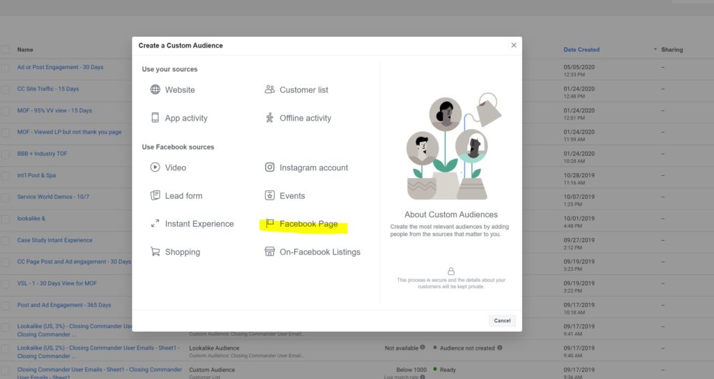 Custom-Audience-Facebook-Page-Engagement-Screenshot